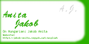 anita jakob business card